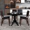 Costway Rustic Dining Table Wooden Dining Table with Round Tabletop & Curved Trestle Legs Natural/Walnut/Black/White/White&Walnut/White&Natural